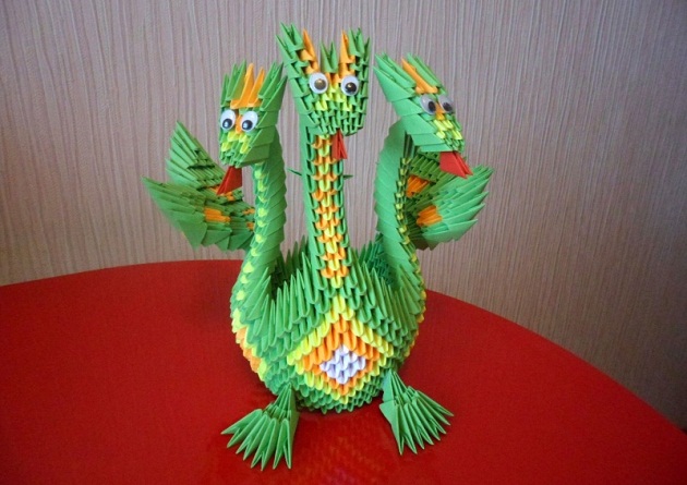 Как сделать дракона из модулей оригами